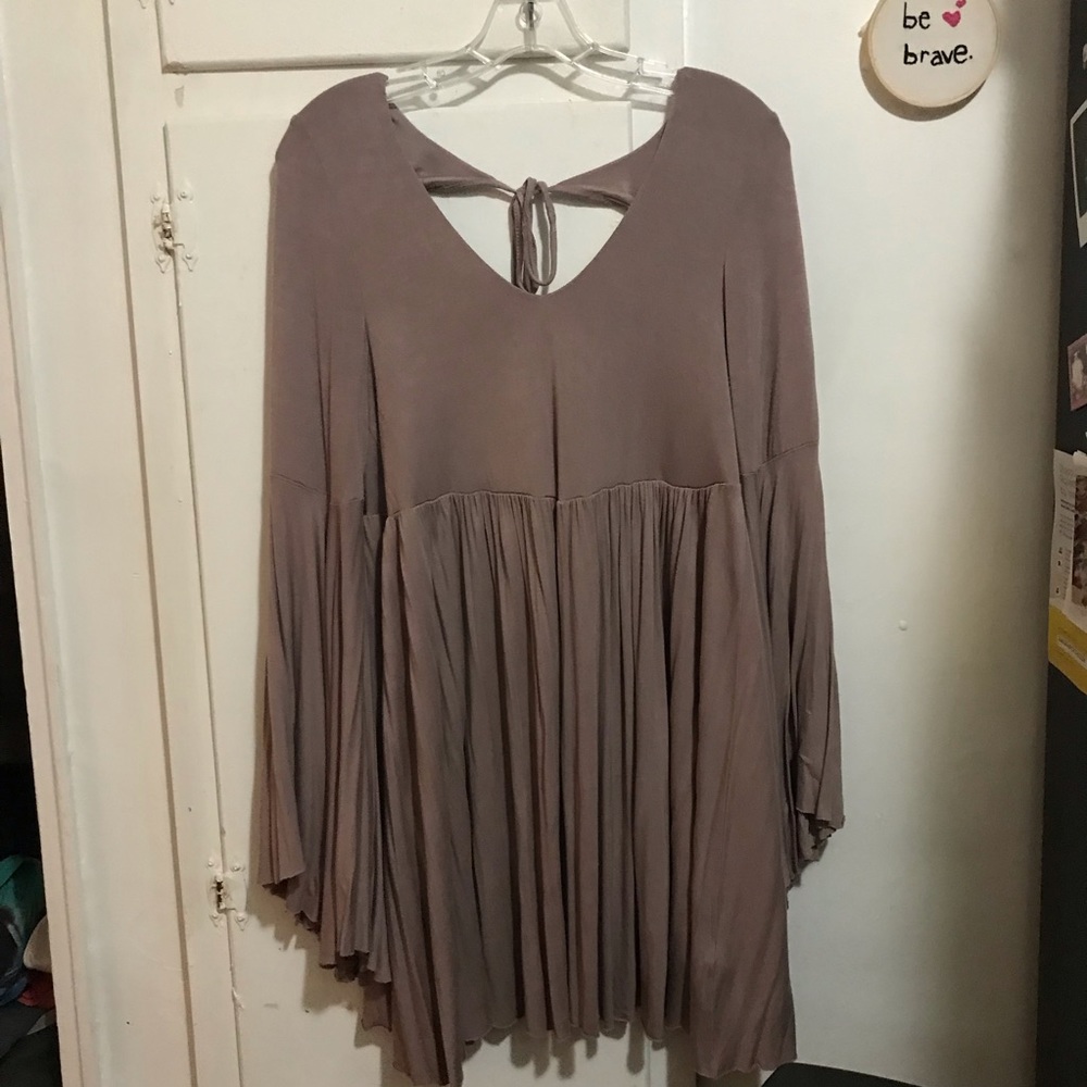 Free people bell sleeve mini dress